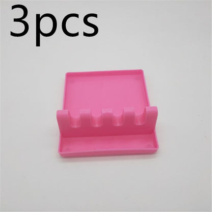 Kitchen Silicone Spoon Pad Spatula Mat Kitchen dealsniper-net PINK3pcs