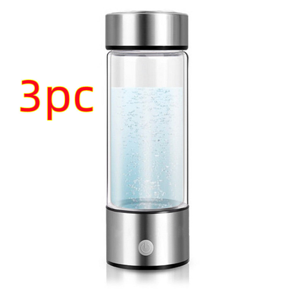 Upgraded Health Smart Hydrogen Water Cup Water Machine Kitchen dealsniper-net Silver 420ml 3pc