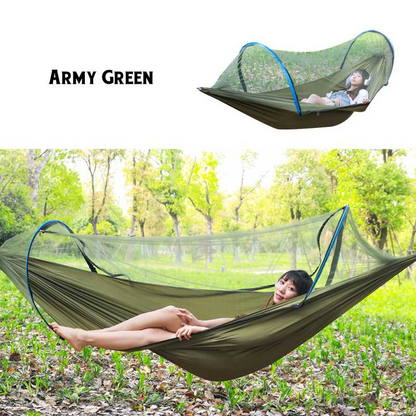 2 Person Portable Outdoor Mosquito Parachute Hammock Outdoor dealsniper-net Army Green