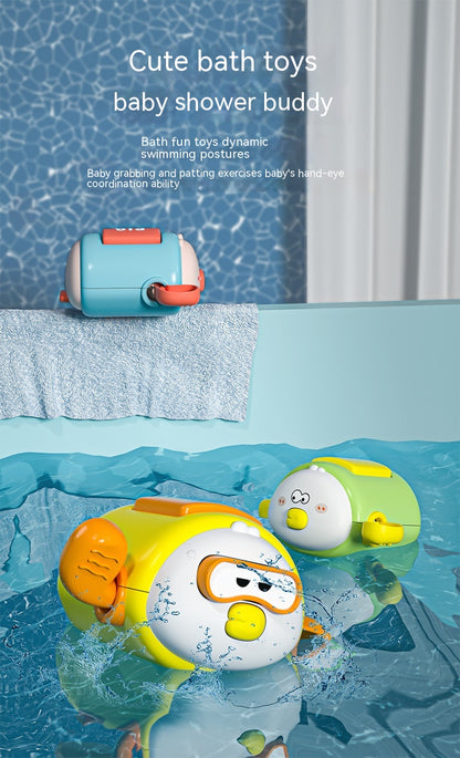 Children's Bath Toys Cartoon Clockwork Bath Water Toys Kids Gym From House