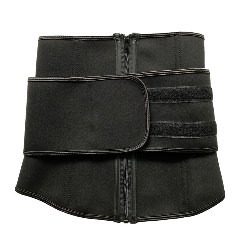 sports belts fitness girdle abdomen corset belts belt waist corset sweat belt Sports DealSniper.net 3XL Double Straps Black