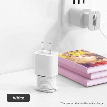 Data Cable Organizer Power Adapter Protective Case Cover Gadgets dealsniper-net White