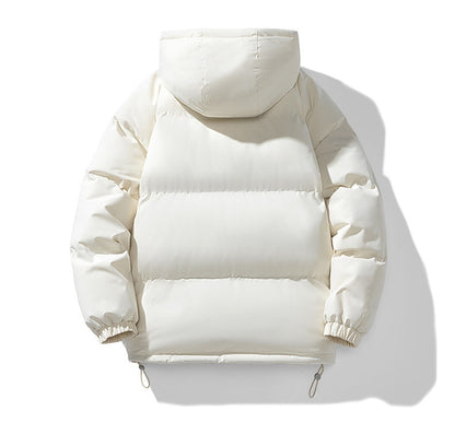 Men's Hoodie Coat Winter Fashion Solid ZIp-up Thickened Jacket Men null