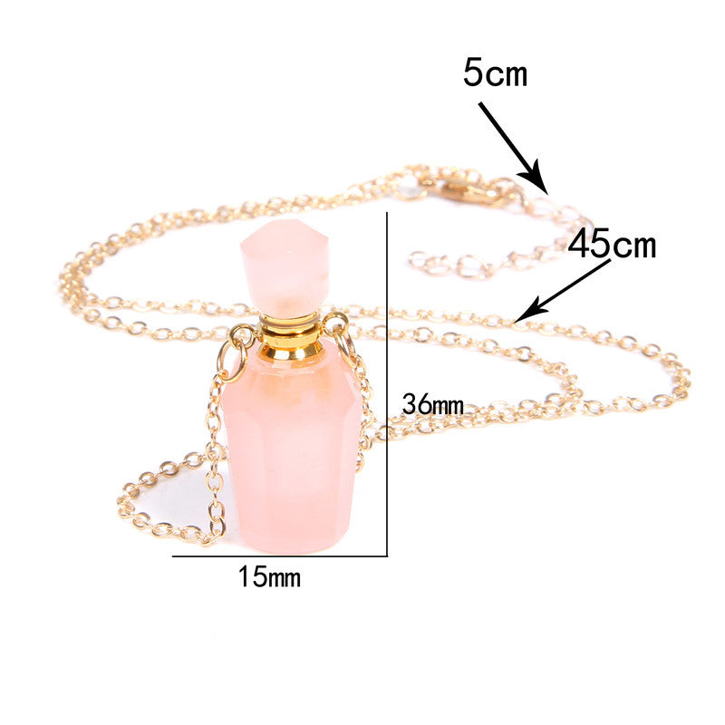 Perfume bottle crystal pendant necklace Deals dealsniper-net FI0636