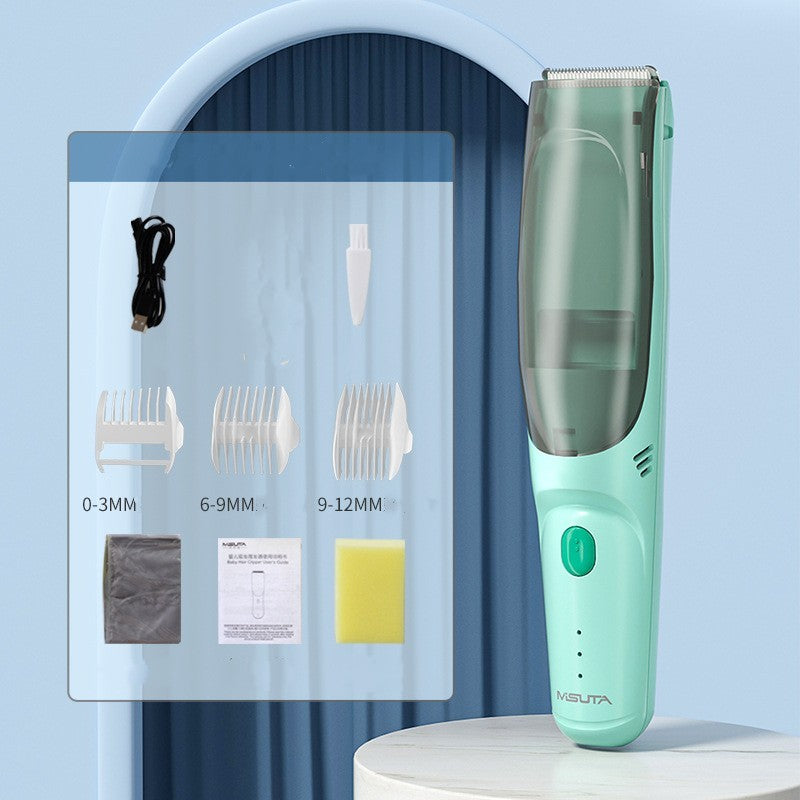 Baby Suction Type Electric Hair Clipper Kids DealSniper.net Upgrade Green