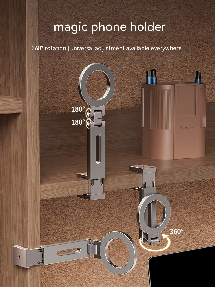 360-degree Rotating Folding Travel Mobile Phone Magnetic Bracket Gadgets Gym From House