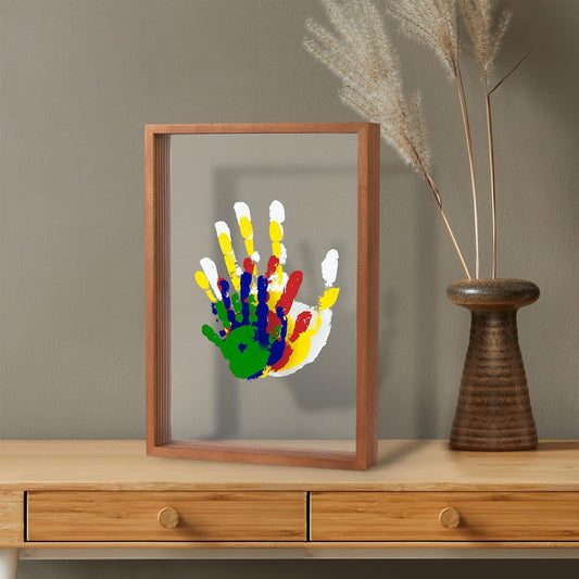 Art Print Souvenir Multi-person Handprint Diy Handprint Photo Frame Home Decor Gym From House Wooden Frame 22.5x31x4CM