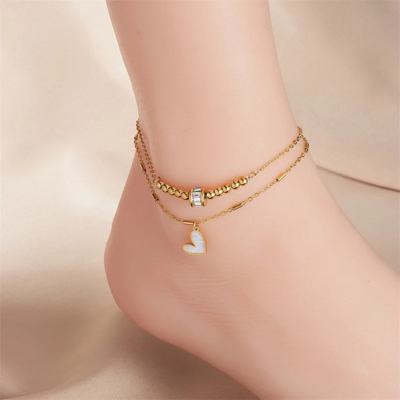 Fashion Jewelry Boho Classic Love Heart Ankle Chain Jewelry dealsniper-net