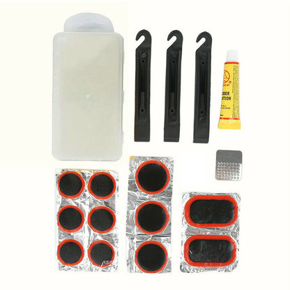 Bike Patch Kit Bicycle Tire Repair Inner Tube Fix Puncture Glue Patches Tool Set Vehicle dealsniper-net