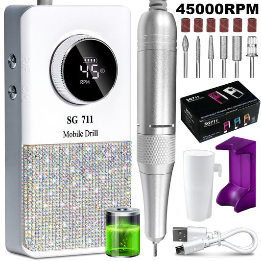 Professional Electric Cordless Nail Drill File-Glitter Portable Cordless Beauty dealsniper-net