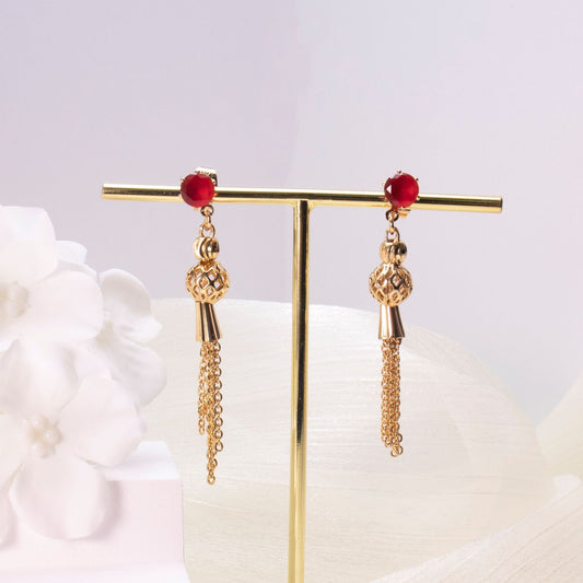 Gold-plated Diamond Tassel Earrings Eardrops Jewelry Jewelry dealsniper-net