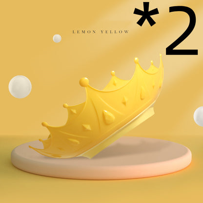 Baby Shower Bath Kid Shampoo Hat Kids DealSniper.net 2pcs Crown Lemon Yellow Style1