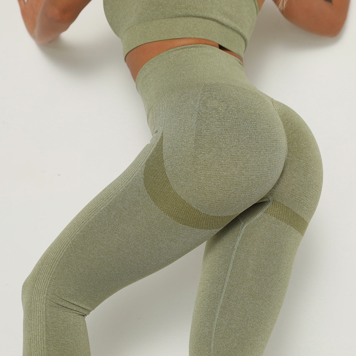 Fitness Yoga Pants Butt Lifting Seamless Leggings Women Gym Sports Gym From House Army green L