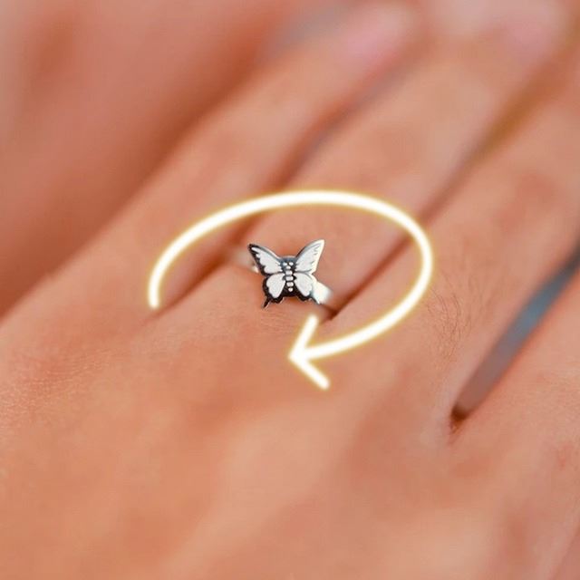 Finger Spinner Rings Fidget Anxiety Ring For Women Relieving Deals DealSniper.net E