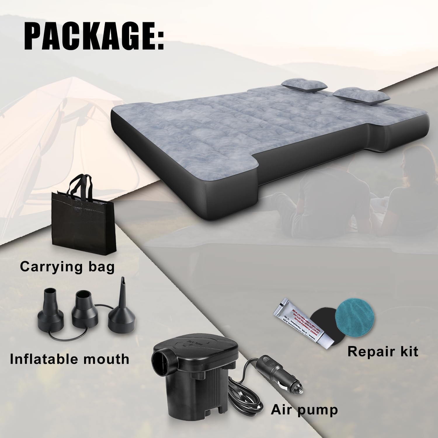 Truck Bed Air Mattress Inflatable Air Mattress For 5.5-5.8ft Short Truck Vehicle dealsniper-net