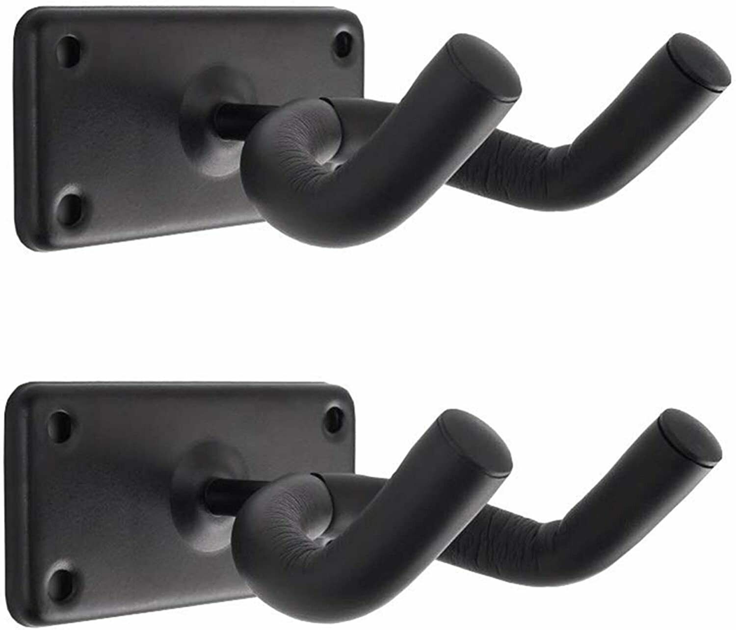 2 PCS Guitar Hangers Wall Mount Arm Instrument Display Holder Padded Hook Rack Home DealSniper.net