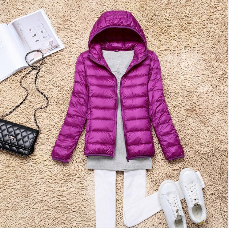 Women's Autumn And Winter Slim Slim Down Jacket Women dealsniper-net Purple 2XL