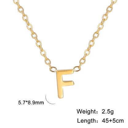 Fashion Alphabet Stainless Steel Necklace Jewelry dealsniper-net F