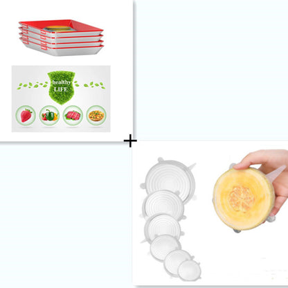 Creative Food Preservation Tray Kitchen DealSniper.net Q4pc with white 1set