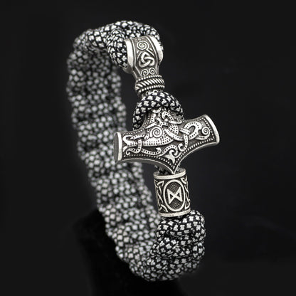 Vintage Thor's Hammer Braided Bracelet Jewelry dealsniper-net