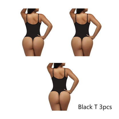 New Seamless Bodysuit With Large Waistband Women Gym From House Black T 3pcs 2XL