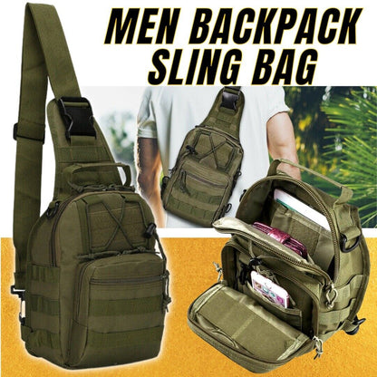 Outdoor Tactical Sling Bag Military MOLLE Crossbody Pack Chest Shoulder Backpack Men dealsniper-net