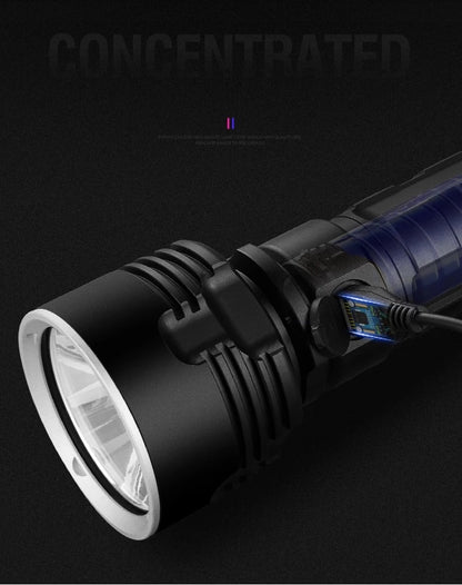 Strong Flashlight Focusing Led Flash Light Rechargeable Super Bright LED Outdoor Xenon Lamp Outdoor dealsniper-net