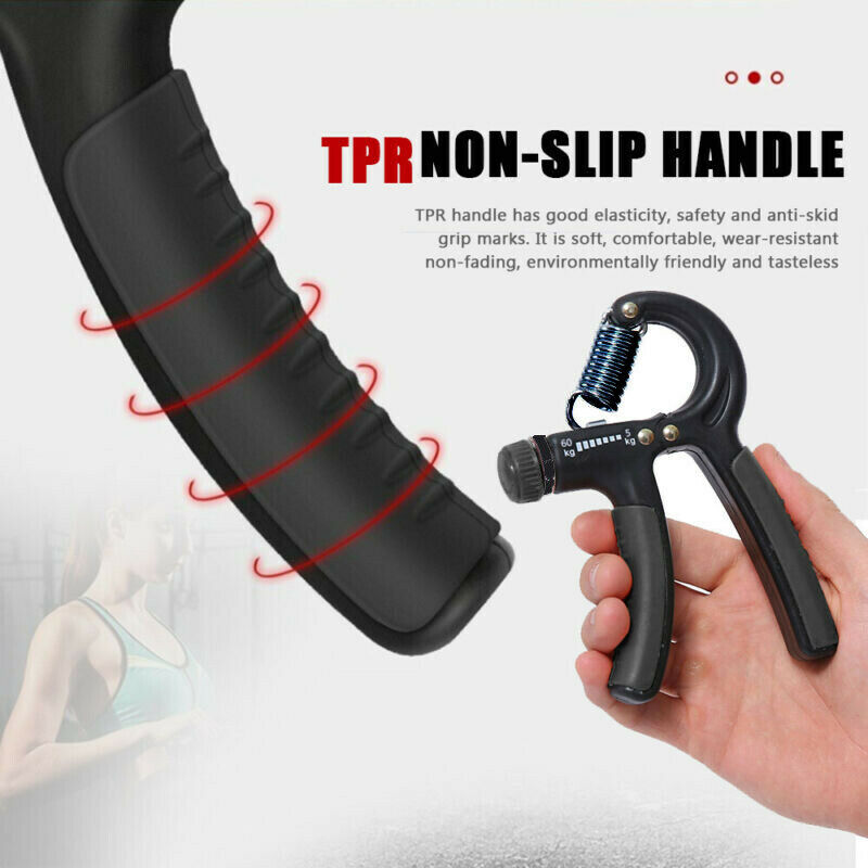 Hand Grip Adjustable Trainer Gripper Strengthener Gym Strength Exerciser Sports DealSniper.net