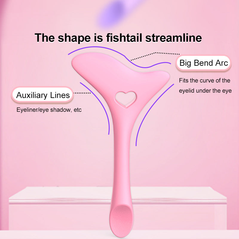 Silicone Eyeliner Stencil Wing Tip Mascara Drawing Lipstick Aid Face Cream Applicator For Beginners Makeup Tool Eyeliner Stencils Silicone Winged Tip Eyeliner Aid Eyebrow Pencil Stencil Reusable Beauty DealSniper.net