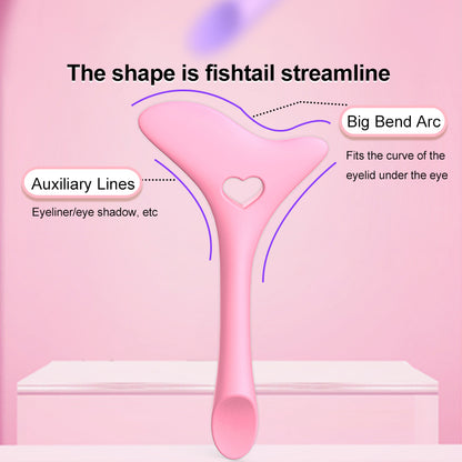 Silicone Eyeliner Stencil Wing Tip Mascara Drawing Lipstick Aid Face Cream Applicator For Beginners Makeup Tool Eyeliner Stencils Silicone Winged Tip Eyeliner Aid Eyebrow Pencil Stencil Reusable Beauty DealSniper.net