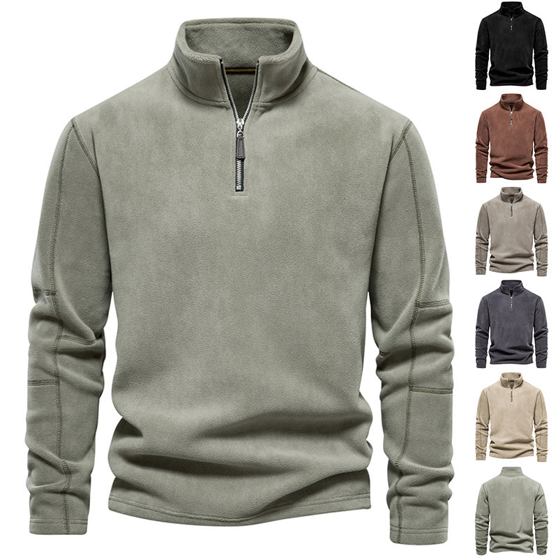 Fashion Personality Stand-collar Zippered Sweatshirt Men DealSniper.net