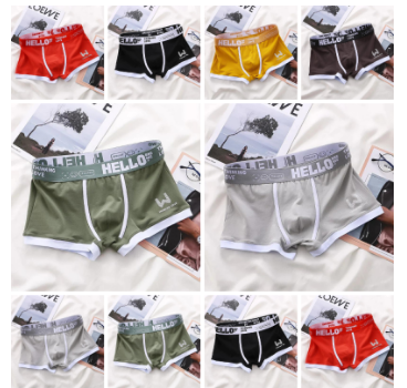 Men's Boxers Trendy Breathable Contrast Color Men dealsniper-net 10articles M