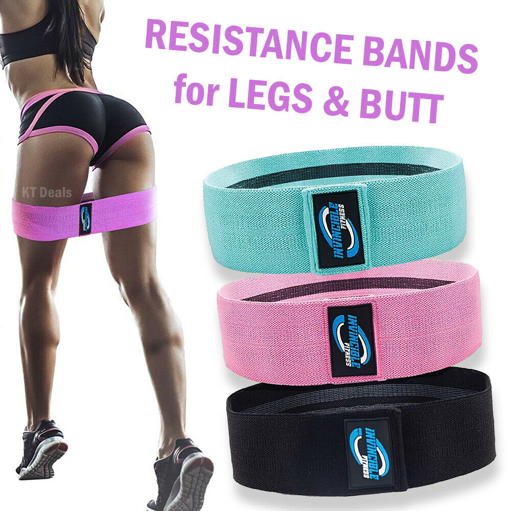Workout Resistance Bands Loop Set Fitness Yoga Legs & Butt Workout Exercise Band Sports DealSniper.net default