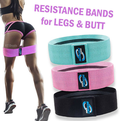 Workout Resistance Bands Loop Set Fitness Yoga Legs & Butt Workout Exercise Band Sports DealSniper.net default
