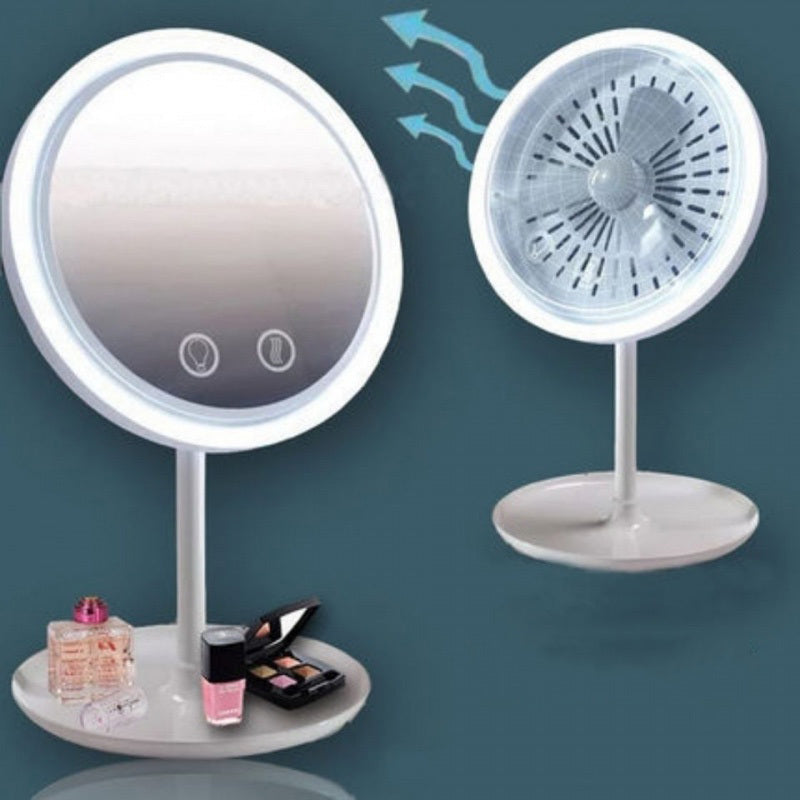 Fan LED Light Makeup Mirror Beauty dealsniper-net