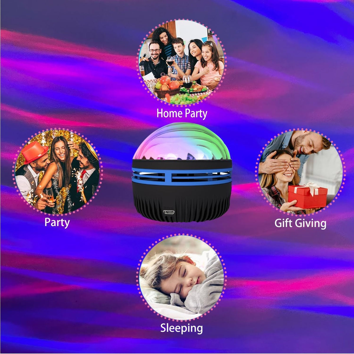 LED Star Galaxy Projector Lamp Spotlight Colorful Light House DealSniper.net