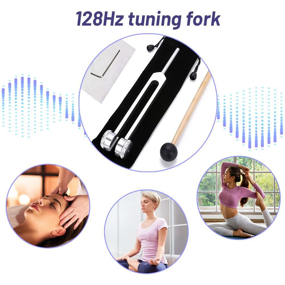 128 Hz Tuning Fork Set Weighted Bio-Acoustic Tuning Fork Beauty DealSniper.net