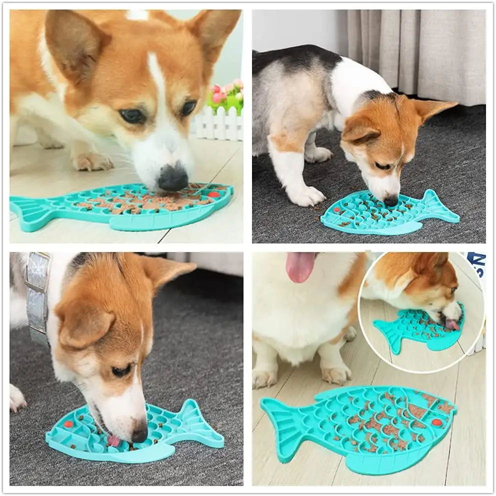Silicone Lick Mat For Pet Dogs Slow Food Plate Rice Bowl Pets Gym From House