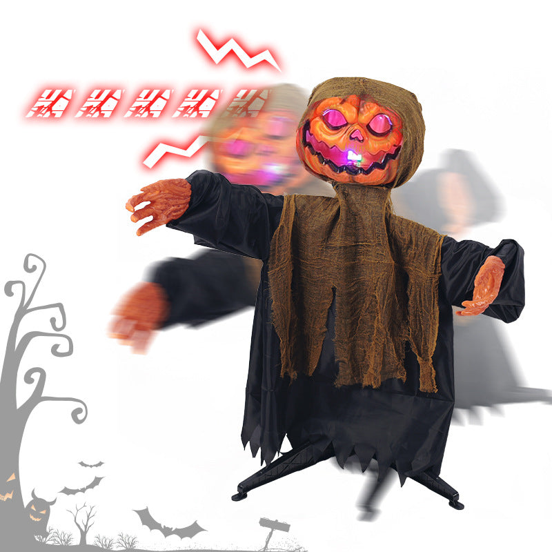 Cross-border Halloween New Products Standing Swing Pumpkin Holidays Gym From House