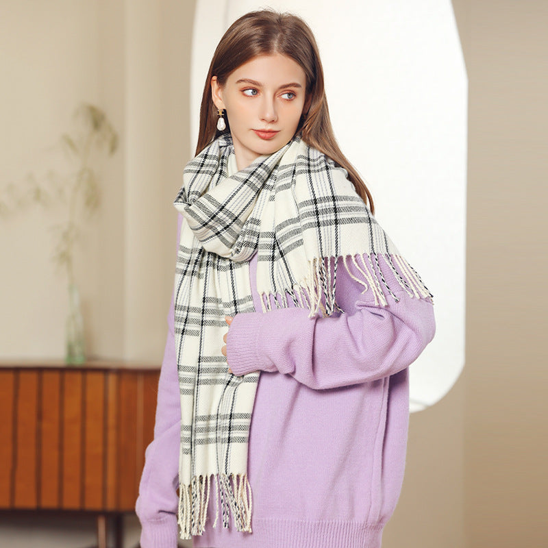 Women's New Line Printed Cashmere Scarves Women Gym From House