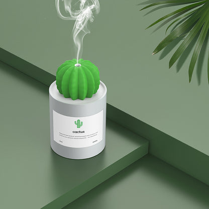 Air Humidifier Soft LED Light Cactus Ultrasonic Aroma Essential House DealSniper.net