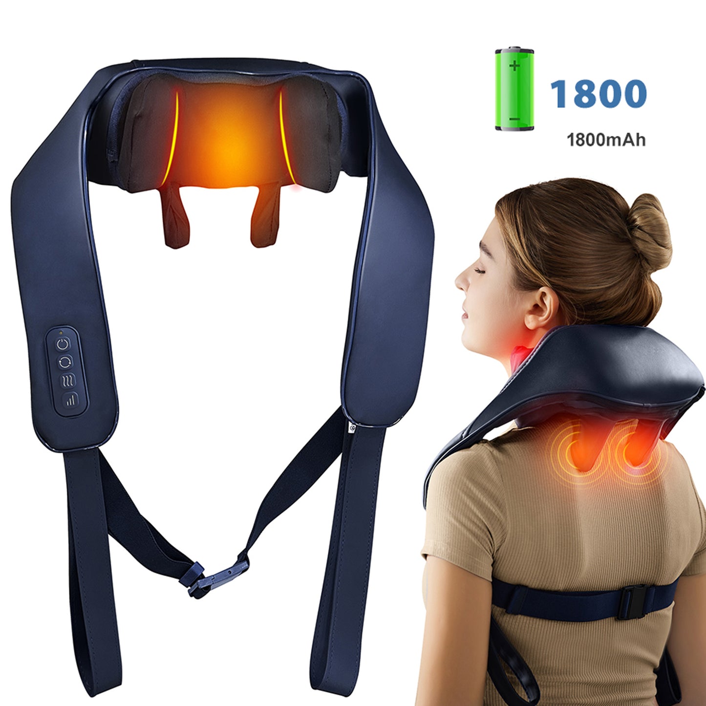 Kneading Shoulder Massager With Heat Therapy Beauty dealsniper-net