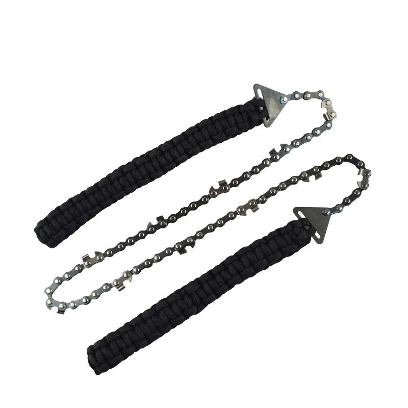 24 inch portable hand chain saw outdoor survival hand saw garden garden hand saw outdoor wire saw Outdoor DealSniper.net 11knives black umbrella rope