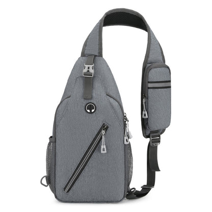 New Multifunctional Men's Shoulder Crossbody Bag Men DealSniper.net Light Gray