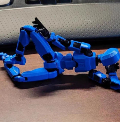 Multi-Jointed Movable Shapeshift Robot 2.0 3D Printed Kids dealsniper-net Blue