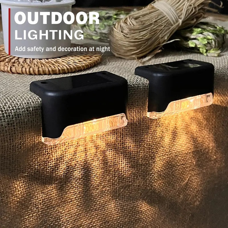 32&16 PCS Solar Deck Lights Outdoor Solar Step Lights Outdoor Gym From House