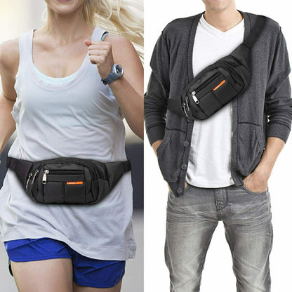 Waist Bag Fanny Pack For Men Women Hip Belt Bum Pouch Sport Travel Purse Unisex Men DealSniper.net