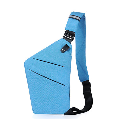 Men's Fashion Casual Travel Sling Crossbody Bag Men DealSniper.net Sky Blue