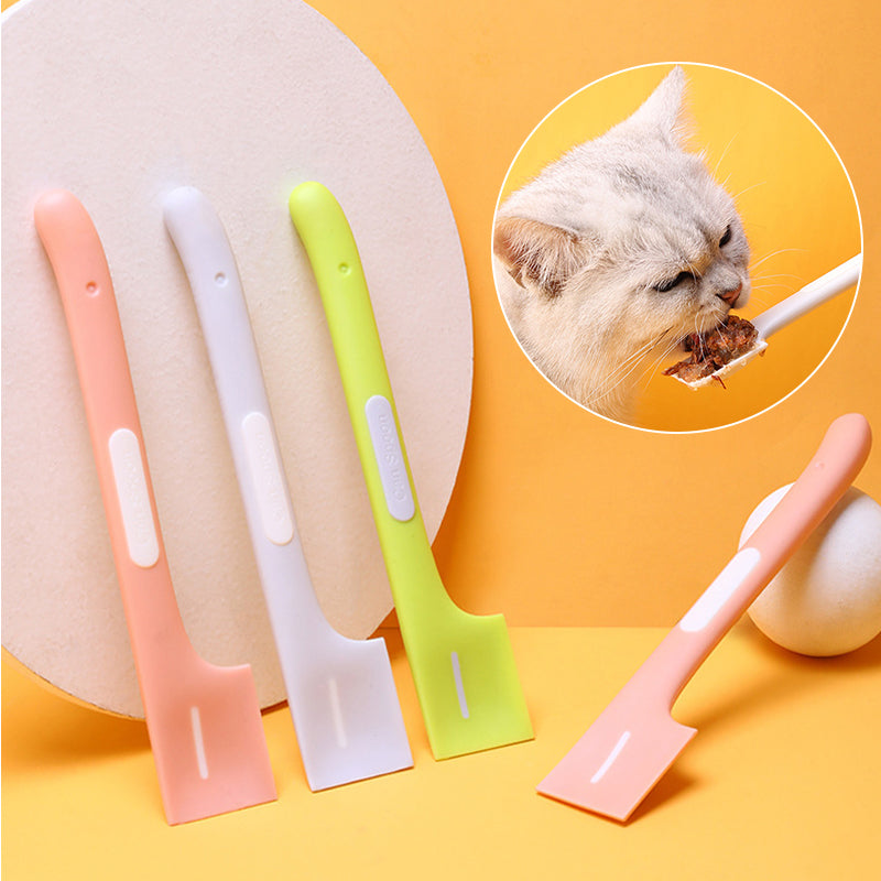 Pet Canned Spoon Multi-function Can Opener Pu Food Dispenser Pets Gym From House