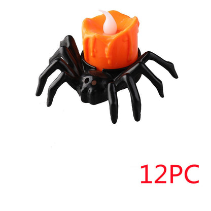 Halloween Festival Atmosphere Creative Halloween Spider Holidays dealsniper-net Spider Lamp 12PC